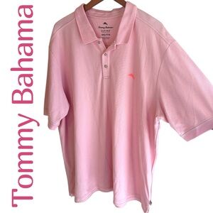 Tommy Bahama Supima Cotton Pink Polo Shirt. 3X. Like new! EUC!